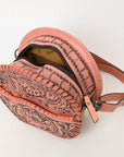 American Darling Canteen Hand Tooled Genuine Leather Women Bag Western Handbag Purse