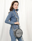 American Darling Canteen Hand Tooled Genuine Leather Women Bag Western Handbag Purse