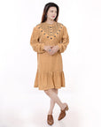 American Darling ADDR005 100% Cotton Denim Women Shirt Jacket Dress Ladies Girl Top
