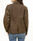 Genuine Vintage Leather Shirt Blazer for Women