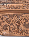 American Darling Jewelry Case Hand Tooled Genuine Leather Women Bag Western Handbag Purse