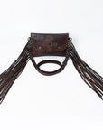 Spaghetti Western SWC147BRN Envelope Vintage Handmade Drum Dyed Genuine European Cowhide Leather Women Bag Western Handbag Purse