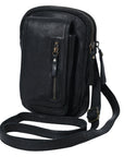 Spaghetti Western Swc210Blk Sling Vintage Handmade Drum Dyed Genuine European Cowhide Leather Women Bag Western Handbag Purse