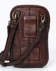 Spaghetti Western Swc210Brn Sling Vintage Handmade Drum Dyed Genuine European Cowhide Leather Women Bag Western Handbag Purse