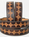 BAR H EQUINE Western Genuine Leather Men And Women Belt