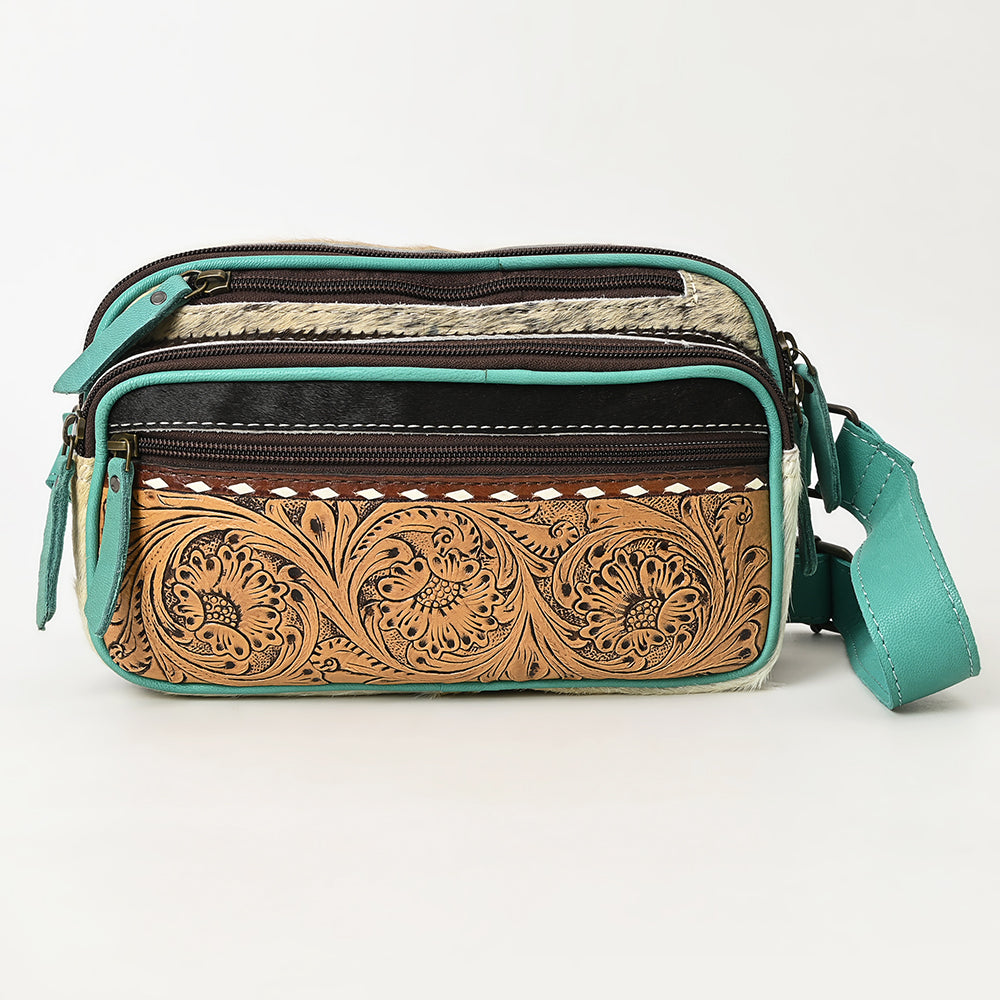 Ohlay Bags OHG183C Fanny Pack Hand Tooled Hair-On Genuine Leather Women Bag Western Handbag Purse