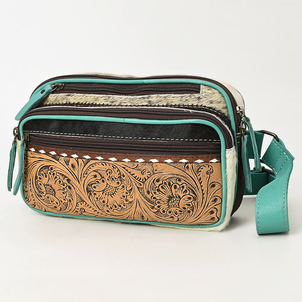 Ohlay Bags OHG183C Fanny Pack Hand Tooled Hair-On Genuine Leather Women Bag Western Handbag Purse