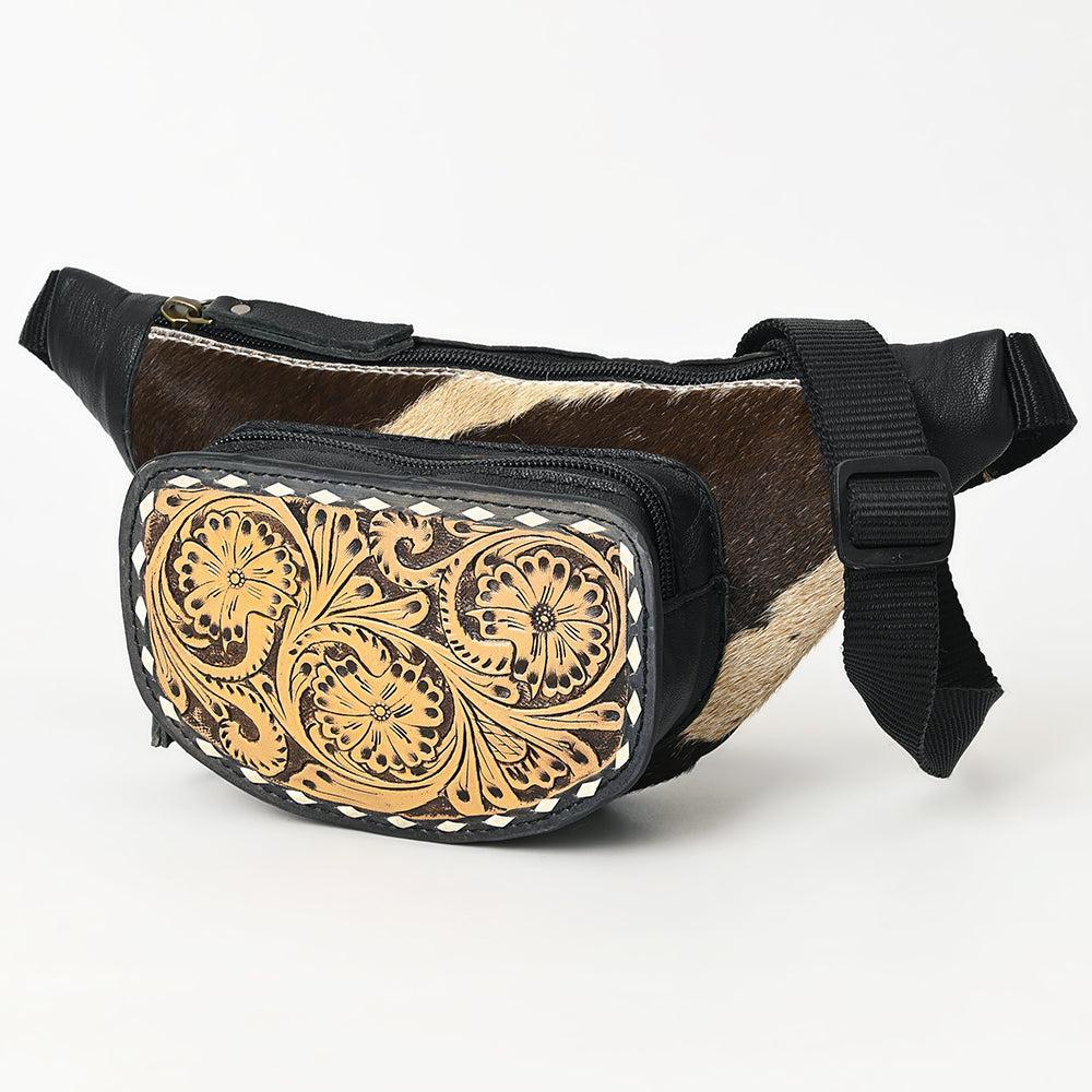 Ohlay Bags OHG185B FANNY PACK Hand Tooled Hair-on Genuine Leather women bag western handbag purse