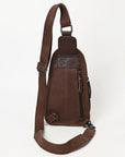 Ohlay Bags OHG187 Sling Hand Tooled Hair-On Genuine Leather Women Bag Western Handbag Purse