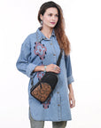 Ohlay Bags OHG188A Sling Hand Tooled Genuine Leather Women Bag Western Handbag Purse