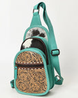 Ohlay Bags OHG189B SLING Hand Tooled Hair-on Genuine Leather women bag western handbag purse