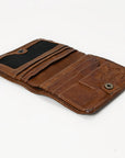 Spaghetti Western SWM111 Wallet Vintage Handmade Drum Dyed Genuine European Cowhide Leather Women Bag Western Handbag Purse
