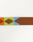 BAR H EQUINE Western Genuine Leather Men And Women Brown Belt Embroidered