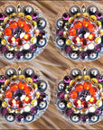 Western Screw Back Concho Fuchsia Topaz Crystal Bling Headstall Cowgirl