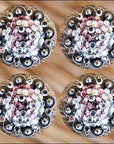Western Screw Back Concho Breast Cancer Crystal Bling Headstall Cowgirl