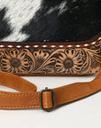 American Darling Adbg1467 Tote Hand Tooled Hair-On Genuine Leather Women Bag Western Handbag Purse