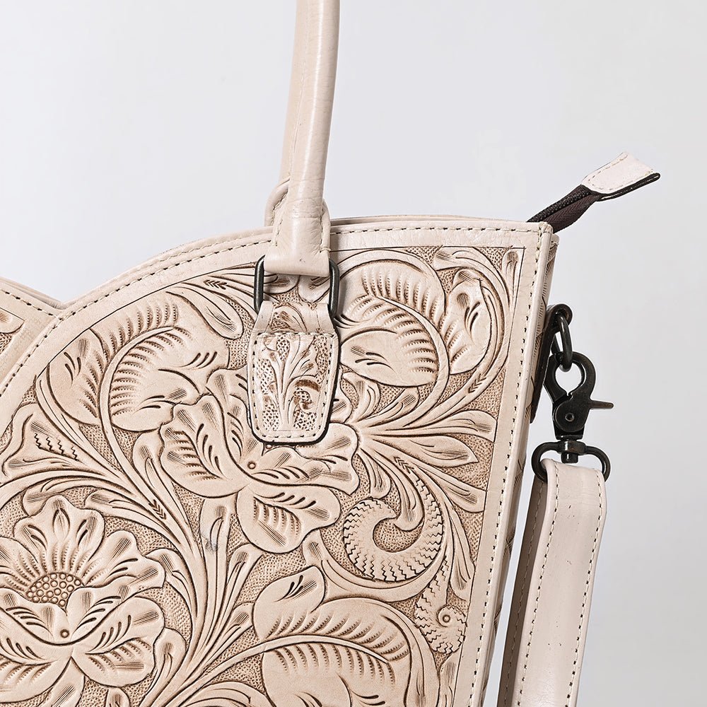Tote Hand Tooled Genuine Leather women bag western handbag purse