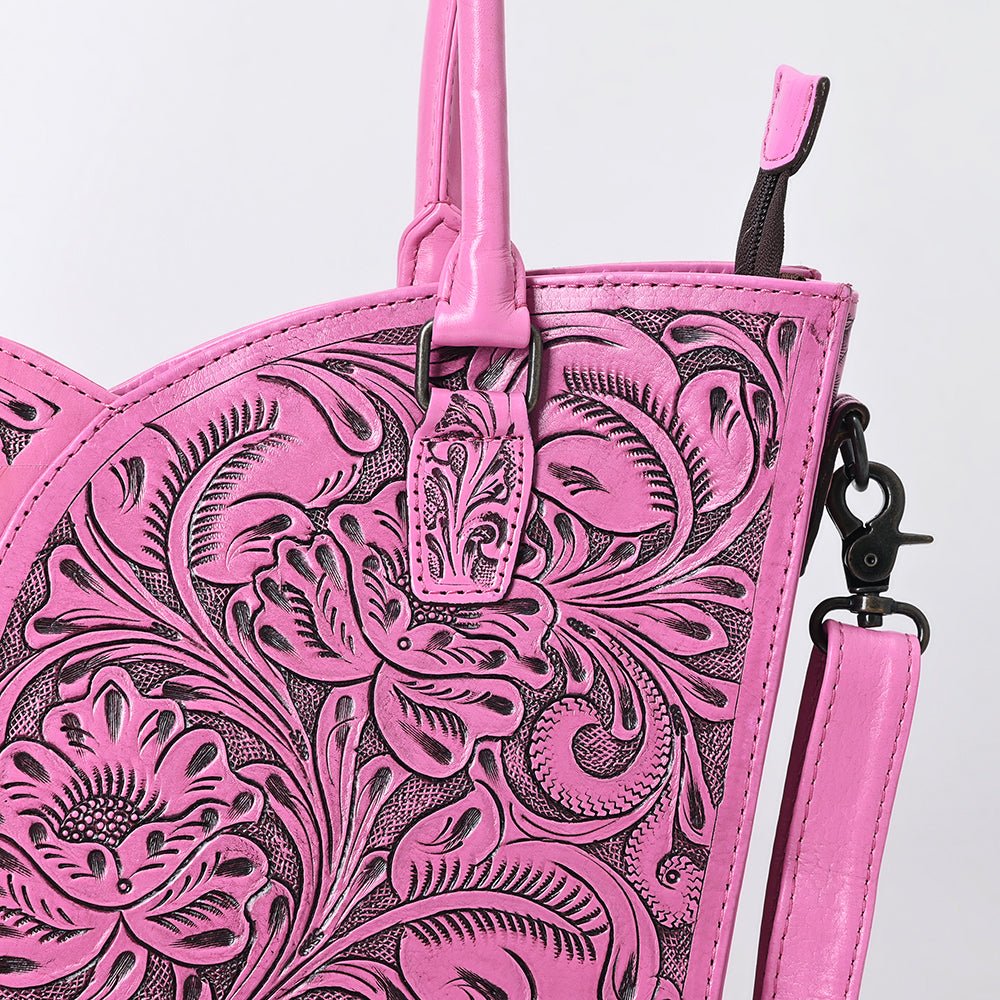 Tote Hand Tooled Genuine Leather women bag western handbag purse
