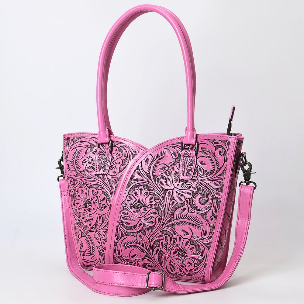 Tote Hand Tooled Genuine Leather women bag western handbag purse