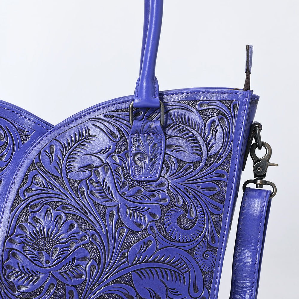 Tote Hand Tooled Genuine Leather women bag western handbag purse