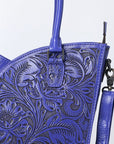 Tote Hand Tooled Genuine Leather women bag western handbag purse