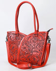 Tote Hand Tooled Genuine Leather women bag western handbag purse