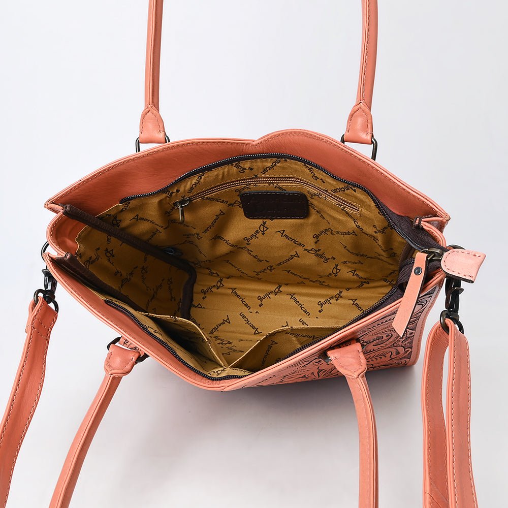 Tote Hand Tooled Genuine Leather women bag western handbag purse
