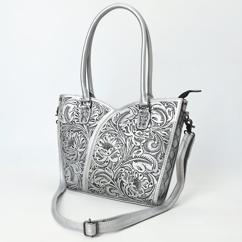 Tote Hand Tooled Genuine Leather women bag western handbag purse