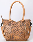 Tote Hand Tooled Genuine Leather women bag western handbag purse