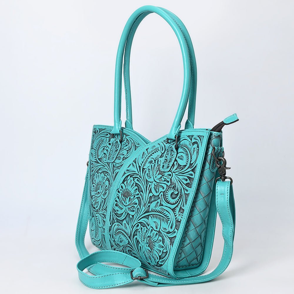 Tote Hand Tooled Genuine Leather women bag western handbag purse