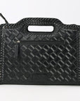 Clutch Hand Tooled Genuine Leather women bag western handbag purse