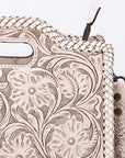Clutch Hand Tooled Genuine Leather women bag western handbag purse