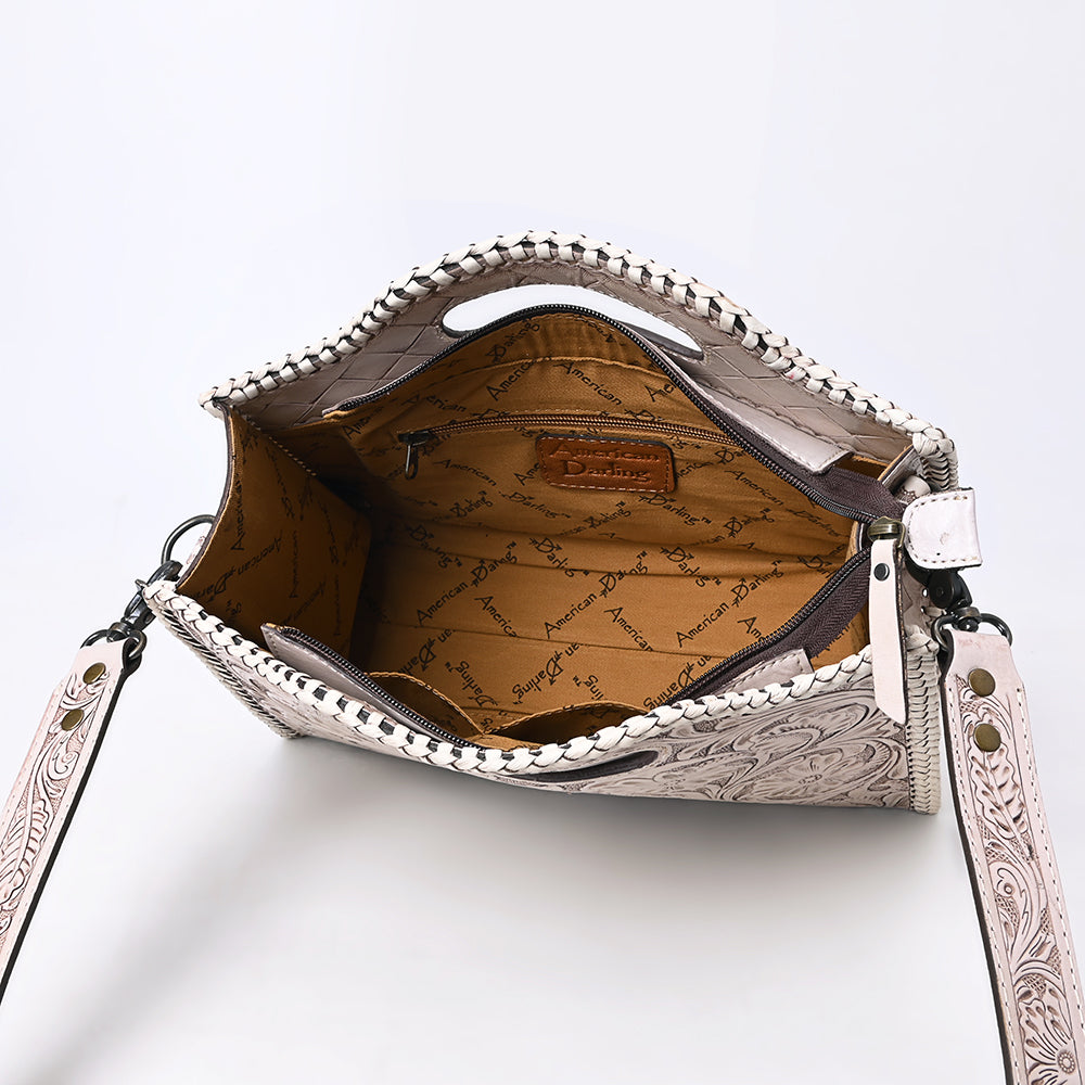 Clutch Hand Tooled Genuine Leather women bag western handbag purse