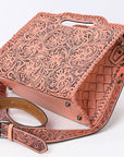 Clutch Hand Tooled Genuine Leather women bag western handbag purse