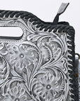 Clutch Hand Tooled Genuine Leather women bag western handbag purse