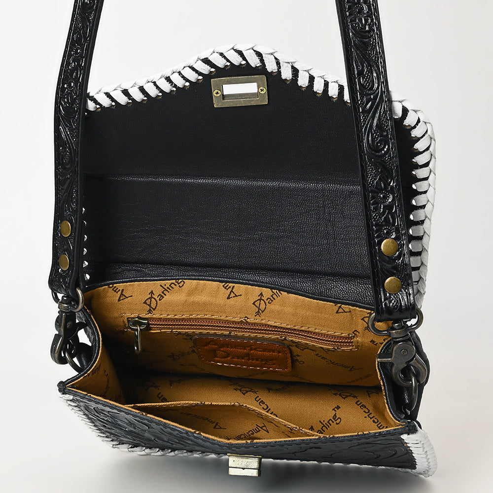 American Darling Crossbody Hand Tooled Genuine Leather women bag western handbag purse