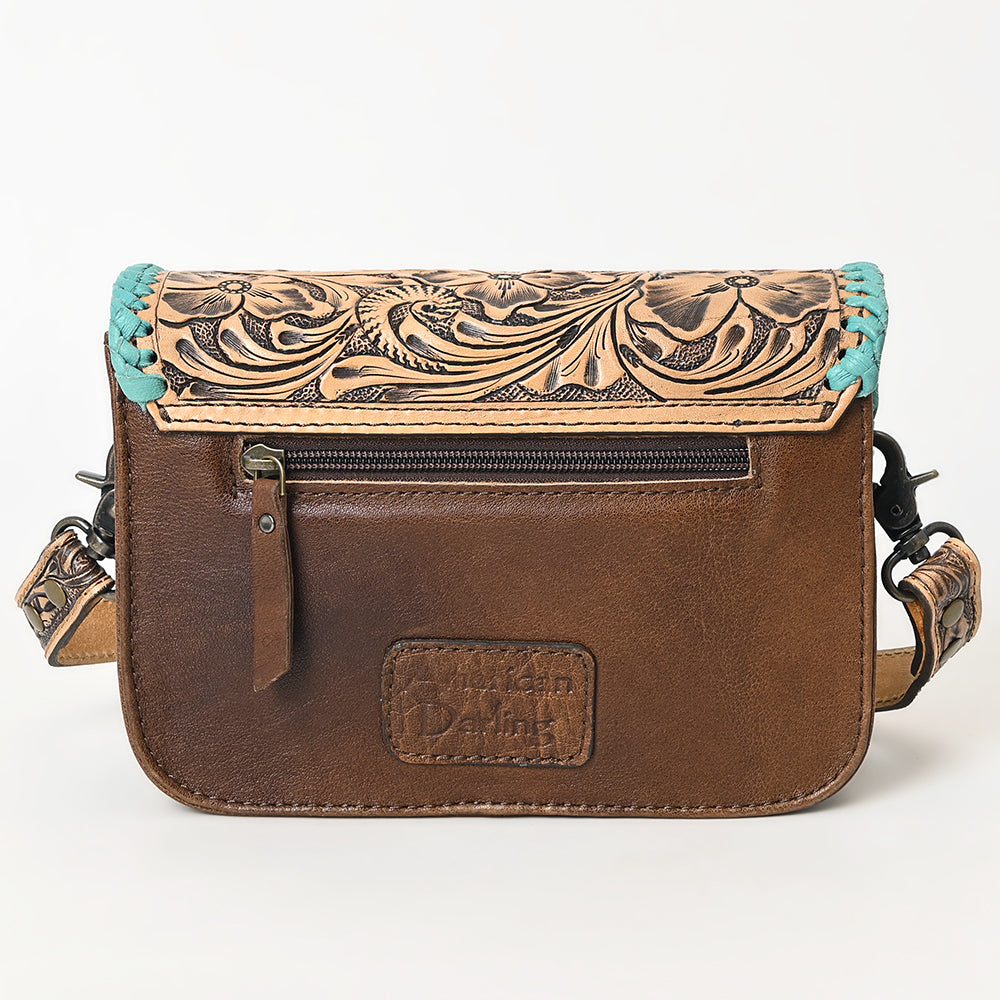 American Darling Crossbody Hand Tooled Genuine Leather women bag western handbag purse