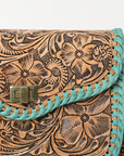 American Darling Western Small Cross Body Bag | Hand-Tooled Floral Carved | Genuine Leather | Everyday Carry