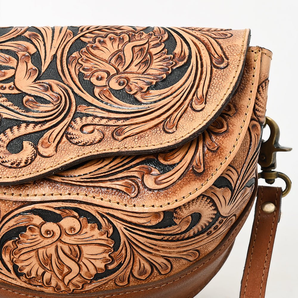 American Darling Adbga561 Small Crossbody Hand Tooled Genuine Leather Women Bag Western Handbag Purse