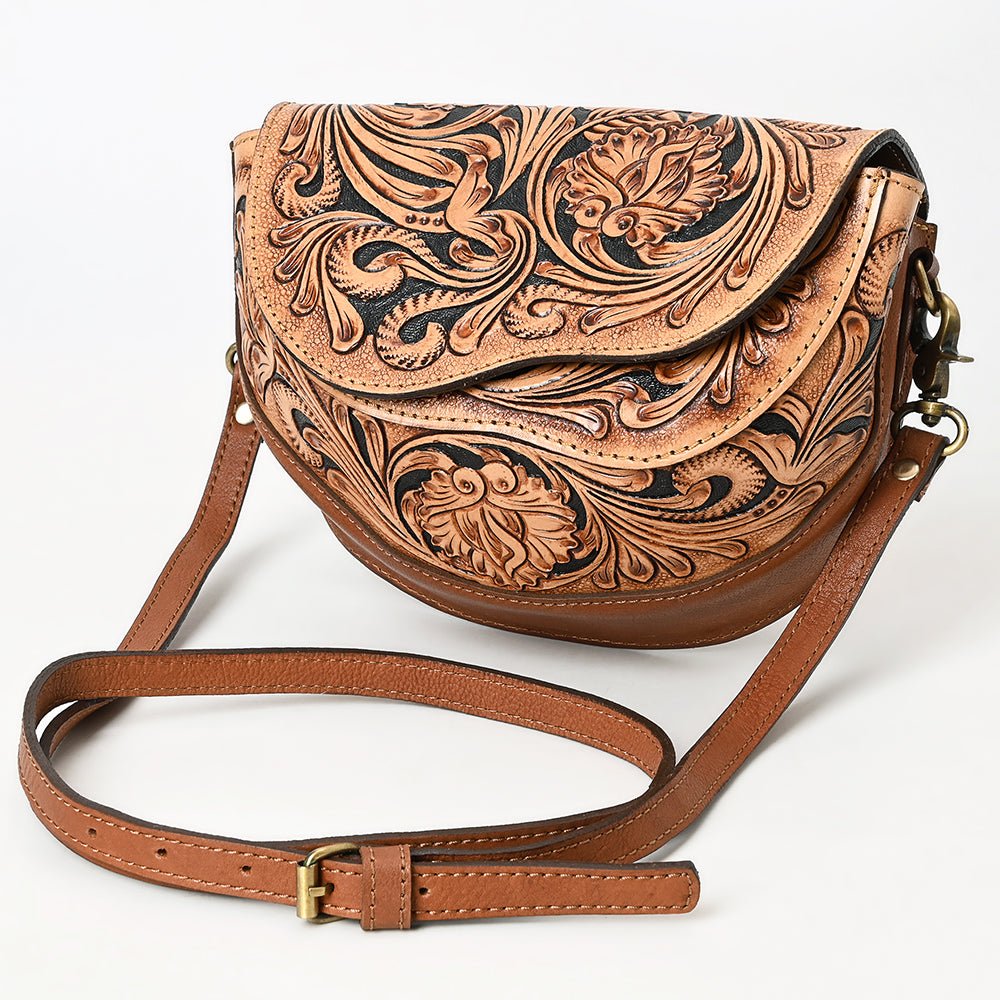 American Darling Adbga561 Small Crossbody Hand Tooled Genuine Leather Women Bag Western Handbag Purse