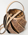 American Darling Adbga562 Bucket Hand Tooled Genuine Leather Women Bag Western Handbag Purse