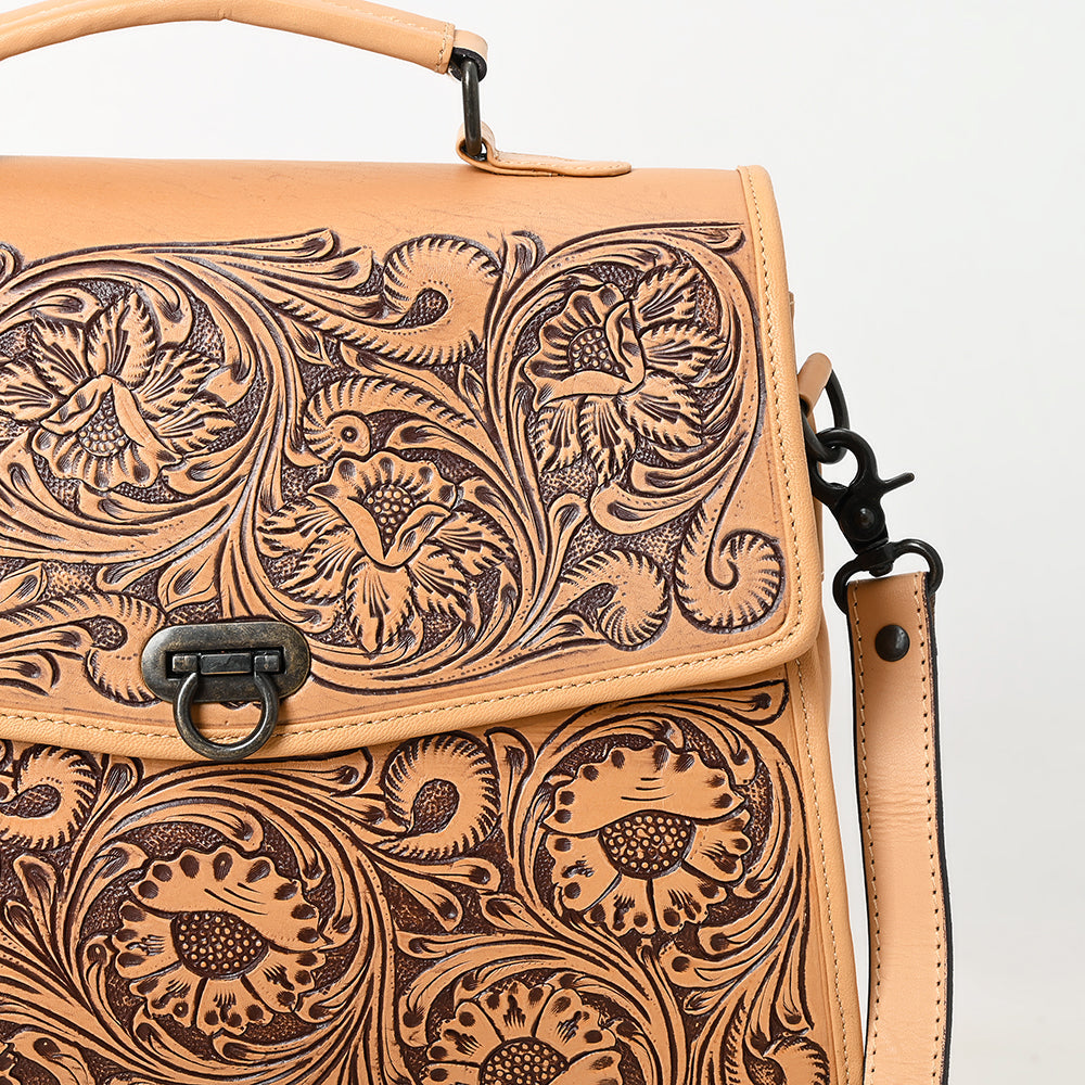 American Darling Adbgz841A Tote Hand Tooled Genuine Leather Women Bag Western Handbag Purse