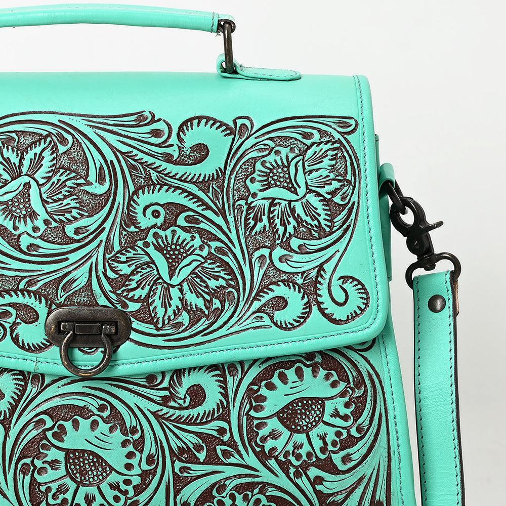 American Darling Adbgz841B Tote Hand Tooled Genuine Leather Women Bag Western Handbag Purse