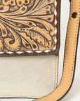 American Darling Adbgz843A Cross Body Hand Tooled Hair-On Genuine Leather Women Bag Western Handbag Purse