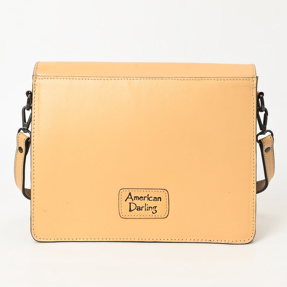 American Darling Adbgz843A Cross Body Hand Tooled Hair-On Genuine Leather Women Bag Western Handbag Purse