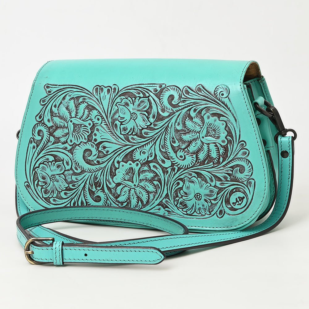 American Darling Adbgz845B Cross Body I Hand Tooled Genuine Leather Women Bag Western Handbag Purse