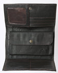 American Darling Adbgz848A Wallet Hand Tooled Hair-On Genuine Leather Women Bag Western Handbag Purse