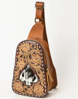 American Darling Sling Hand Tooled Genuine Leather Women Bag Western Handbag Purse