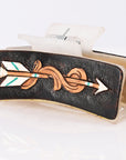 Handcrafted Genuine Leather Hair Band Clip Clasp With Western Embellishments For Girls