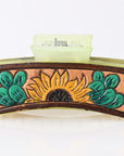 American Darling Beautifully Hand Tooled Women Ladies Hair Band Clip Clutcher